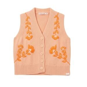 Tiny Cottons Flowers Knitted Vest Size 8